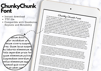 Preview of Chunky Handwritten Font Digital Download