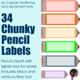 Chunky Pencil Labels
