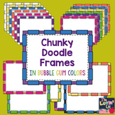 Chunky Rectangle Doodle Frames in Bubble Gum Colors