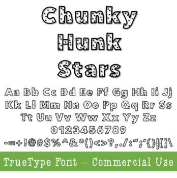 Preview of Chunky Star Font Commercial Use 
