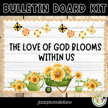 Preview of Church Bulletin Board, Growth, Religious, Spring Bulletin Board Kit