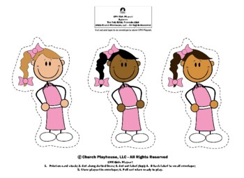 Preview of Church Girl Multicultural Playset