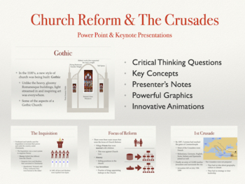 Preview of Church Reform and The Crusades History Presentations