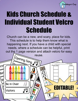 Church Schedule & Chart by Chickenlooper's Coop | TpT