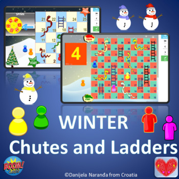 Preview of Chutes and Ladders Slides and Ladders Bundle Virtual Game Boom Card