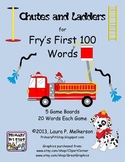 5 Chutes and Ladders Game Boards for FRY's FIRST 100 Sight Words