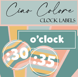 Ciao Colore Clock Labels | Classroom Clock Labels