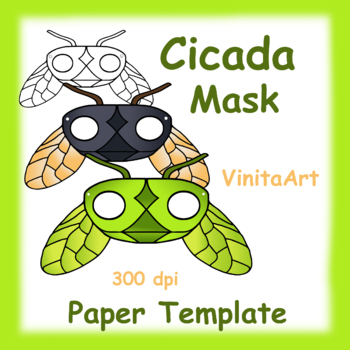 Preview of Cicada Mask, Paper Craft Template