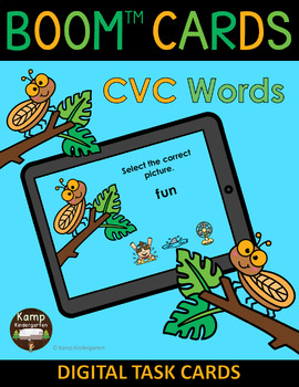 Preview of Cicadas CVC Words and Pictures BOOM Cards™