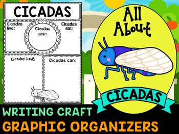Preview of Cicadas : Graphic Organizers and Writing Craft Set : Insects and Bugs