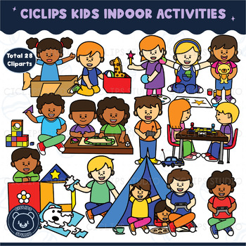 Ciclips Kids Indoor Activities Clip Art by Ciclips Studio | TPT