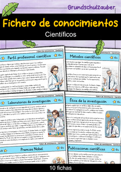 Preview of Científico - Ficha de conocimiento - Profesiones (español)