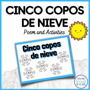 Preview of Cinco Copos de Nieve - A Winter Poem in Spanish - Invierno