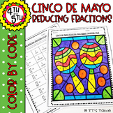 Cinco De May Reducing Fractions | Color by Code