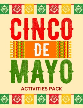 Preview of Cinco De Mayo Activities Pack - Word Search, Coloring Pages, Matching Vocab