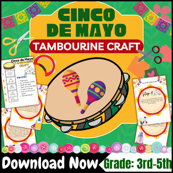 Preview of Cinco De Mayo Activities -  Tambourine Making Craft - Cinco De Mayo Craft