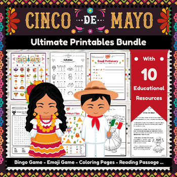 Preview of Cinco De Mayo Activity Bundle : Interactive Learning for Classroom & Homeschool