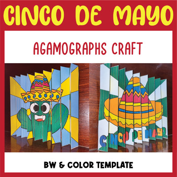 Preview of Cinco De Mayo Agamographs Project Craft & Coloring pages | Mexican Fiesta