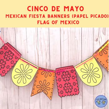 Preview of Cinco De Mayo Banner- Dia de los muertos-Mexican Fiesta Banner- Papel Picado