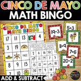 Cinco De Mayo Bingo Addition and Subtraction Math Game Act