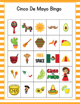 Cinco De Mayo Bingo by Alina V Design and Resources | TpT