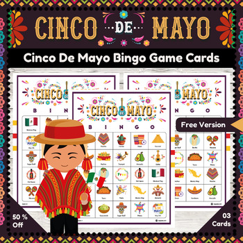 Cinco De Mayo Bingo Game Cards : The perfect party Game ! | Free Version