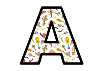 Preview of Cinco De Mayo Bulletin Board Letters, Mexico, Spring Décor, Alphabet Posters #2