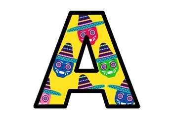 Preview of Cinco De Mayo Bulletin Board Letters, Mexico, Spring Décor, Alphabet Posters # 4