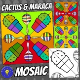 Cinco De Mayo Cactus & Maraca Mosaic Art Project | Collabo
