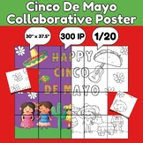 Cinco De Mayo Collaborative Poster Art Coloring Pages,Craf