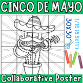 Spanish Cinco De Mayo Collaborative Poster  Coloring Pages