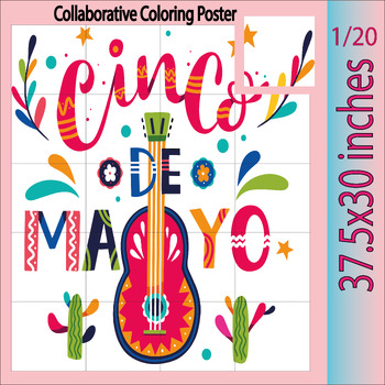 Preview of Cinco De Mayo Collaborative Poster | Fiesta Bulletin Board Craft-Mexican Pinata