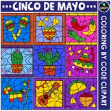 Cinco De Mayo - Coloring By Code Clip Art Set {Educlips Clipart}