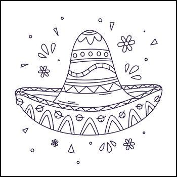 Preview of Cinco De Mayo Coloring Page - Mexican Coloring Page