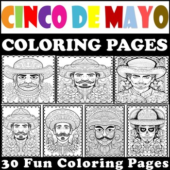 Preview of Cinco De Mayo Coloring Pages | Cinco De Mayo Coloring Sheets