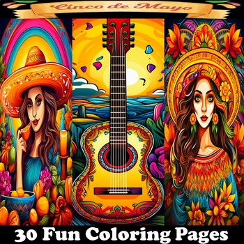 Preview of Cinco De Mayo Coloring Pages|Cinco De Mayo Coloring Sheets|For all the princesse