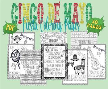 Preview of Cinco De Mayo Coloring Pages,Fiesta Dibujos,Cinco De Mayo School activity