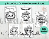 Cinco De Mayo Coloring Pages Kawaii Mexican Holiday Colori