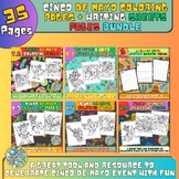 Cinco De Mayo Coloring Pages + Writing Sheets Pages Bundle