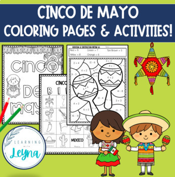 Preview of Cinco De Mayo Coloring Pages and Activities