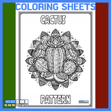 Cinco De Mayo Coloring Sheets | Cactus Coloring Pages | 2 pages