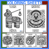 Cinco De Mayo Coloring Sheets | Llama Piñata Coloring Page