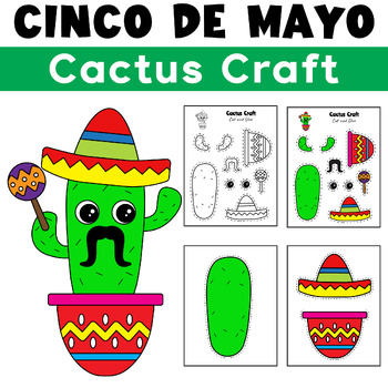 Preview of Cinco De Mayo Craft : Cactus Craft | Cinco De Mayo Activities | Bulletin Board