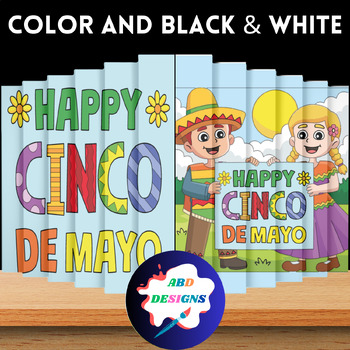 Preview of Cinco De Mayo Craft Coloring Pages Agamograph Art Mexican Bulletin Board Cactus