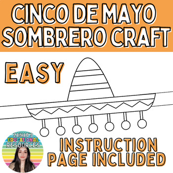 Preview of Cinco De Mayo Name Craft Crown Sombrero Mexico Hat Headband Paper Craft Template