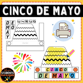 Cinco De Mayo Hat Crafts for Kids by Where Students Play and Learn