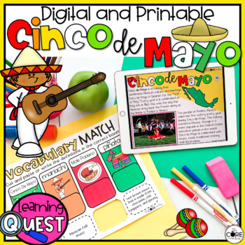 Preview of Cinco De Mayo Digital Activities - May Lesson Plans