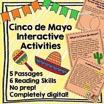 Cinco De Mayo Interactive Activities for Distance Learning | TpT