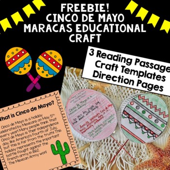 Preview of Cinco De Mayo Maracas Educational Craft FREEBIE!!
