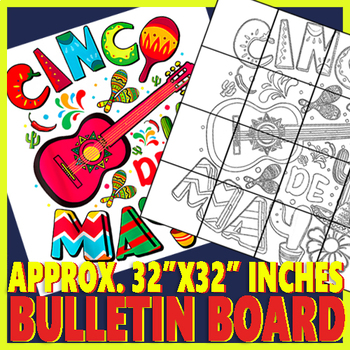 Preview of Cinco De Mayo Mexican Collaborative Poster - Cinco de mayo 2024 art lesson